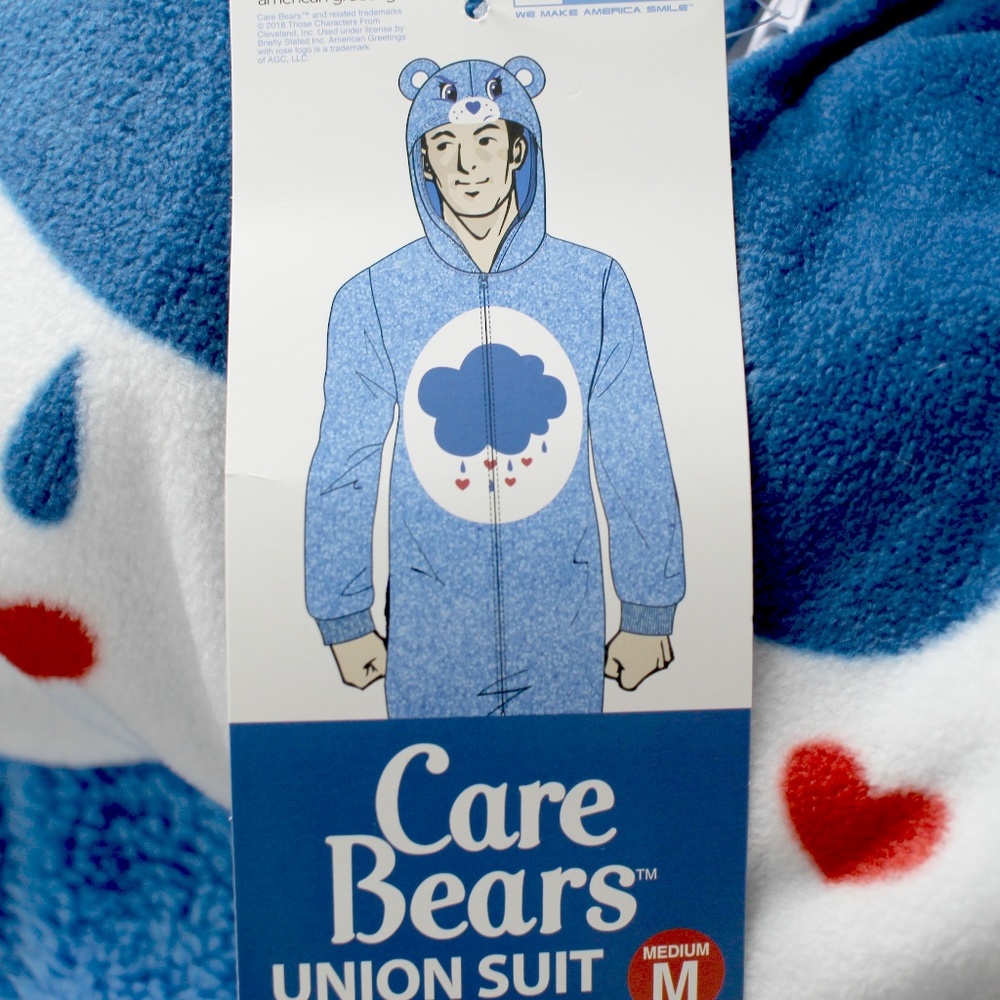 Care Bears Grumpy Bear Union Suit Size M NEW